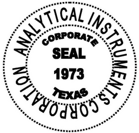 ANALYTICAL INSTRUMENTS CORPORATION CORPORATE SEAL 1973 TEXAS logo