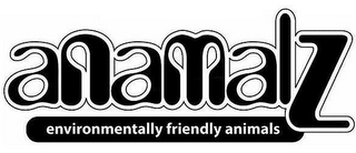 ANAMALZ ENVIRONMENTALLY FRIENDLY ANIMALS logo