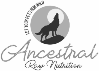 ANCESTRAL RAW NUTRITION LET YOUR PETS RUN WILD logo