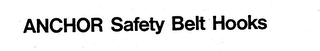ANCHOR SAFETY BELT HOOKS logo