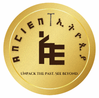 ANCIENT AE UNPACK THE PAST. SEE BEYOND. logo