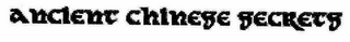 ANCIENT CHINESE SECRETS logo