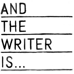AND THE WRITER IS... logo