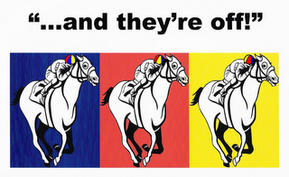 "...AND THEY'RE OFF!" logo