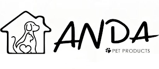 ANDA PET PRODUCTS logo