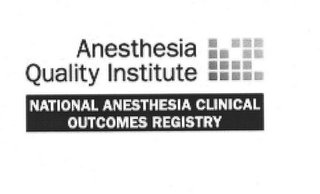 ANESTHESIA QUALITY INSTITUTE NATIONAL ANESTHESIA CLINICAL OUTCOMES REGISTRY logo