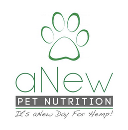 ANEW PET NUTRITION IT'S ANEW DAY FOR HEMP! logo