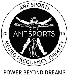 ANF SPORTS 20 ANF SPORTS 16 NEURO FREQUENCY THERAPY POWER BEYOND DREAMS logo