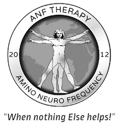 ANF THERAPY 2012 AMINO NEURO FREQUENCY "WHEN NOTHING ELSE HELPS!" logo
