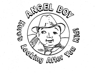 ANGEL BOY HERE'S LOOKING AFTER YOU KID! logo