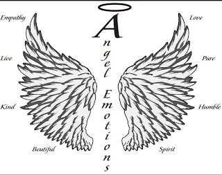 ANGEL EMOTIONS EMPATHY LIVE KIND BEAUTIFUL LOVE PURE HUMBLE SPIRIT logo