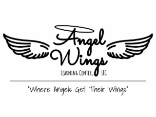 ANGEL WINGS LEARNING CENTER, LLC "WHERE ANGELS GET THEIR WINGS" logo