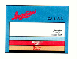 ANGELINA CA, U.S.A. BIGGER PACK BETTER VALUE FOR COMFORT AND FIT COTTON RICH logo