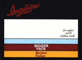 ANGELINA FOR COMFORT AND FIT COTTON RICH BIGGER PACK BETTER VALUE logo