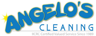 ANGELO'S CLEANING IICRC CERTIFIED VALUE SERVICE SINCE 1989 logo