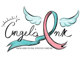 ANGEL'S INK FROM ASHES TO INK, WITH YOU FOREVER logo