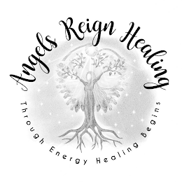 ANGELS REIGN HEALING THROUGH ENERGY HEALING BEGINS logo
