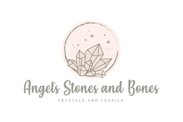 ANGEL'S STONES AND BONES CRYSTALS AND FOSSILS logo