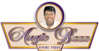 ANGIE B'ZZZ DVINE FOODS logo