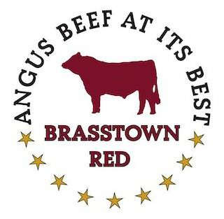 ANGUS BEEF AT ITS BEST BRASSTOWN RED logo