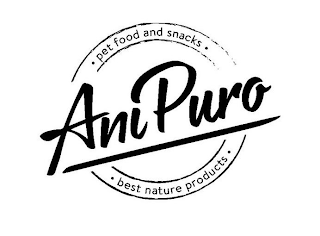 ANI PURO PET FOOD AND SNACKS BEST NATURE PRODUCTS logo