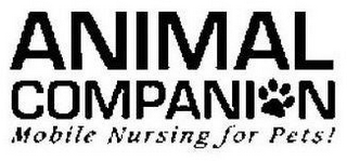 ANIMAL COMPANION MOBILE NURSING FOR PETS! logo