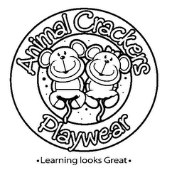 ANIMAL CRACKERS PLAYWEAR · LEARNING LOOKS GREAT · logo