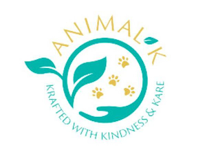 ANIMAL K KRAFTED WITH KINDNESS & KARE logo