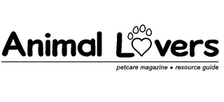 ANIMAL LOVERS PETCARE MAGAZINE · RESOURCE GUIDE logo