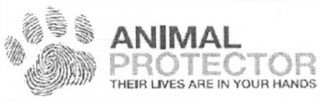 ANIMAL PROTECTOR THEIR LIVES ARE IN YOUR HANDS logo