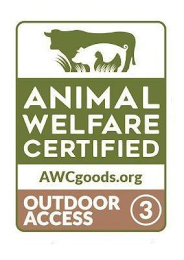 ANIMAL WELFARE CERTIFIED AWCGOODS.ORG OUTDOOR ACCESS 3 logo