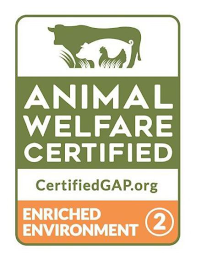 ANIMAL WELFARE CERTIFIED CERTIFIEDGAP.ORG ENRICHED ENVIRONMENT 2 logo