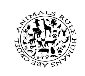 ANIMALS RULE HUMANS ARE CRUEL logo