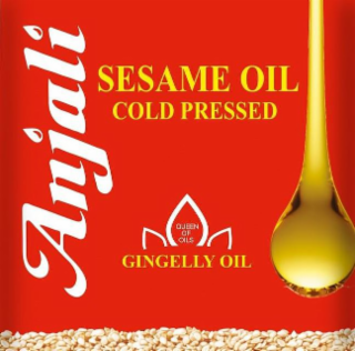 ANJALI SESAME OIL COLD PRESSED QUEEN OF OILS GINGELLY OIL logo