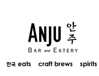 ANJU BAR AND EATERY EATS CRAFT BREWS SPIRITS logo