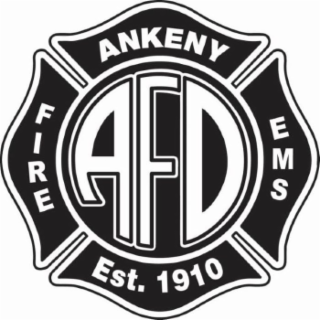 ANKENY FIRE AFD EMS EST. 1910 logo