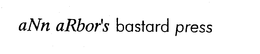 ANN ARBOR'S BASTARD PRESS logo