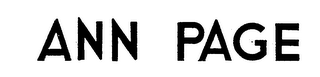 ANN PAGE logo