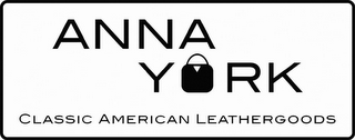 ANNA YORK CLASSIC AMERICAN LEATHERGOODS logo