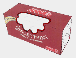 ANNA'S GINGER THINS DELGADITAS DE JENGIBRE 0 TRANS FAT logo