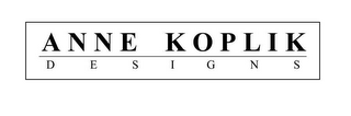 ANNE KOPLIK DESIGNS logo