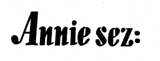 ANNIE SEZ: logo