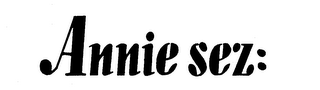 ANNIE SEZ: logo