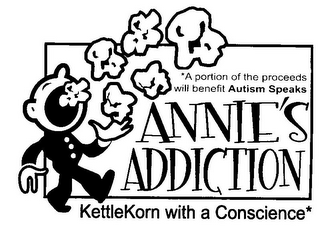 ANNIE'S ADDICTION KETTLEKORN WITH A CONSCIENCE A PORTION OF THE PROCEEDS WILL BENEFIT AUTISM SPEAKS logo