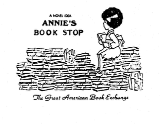 ANNIE'S BOOK STOP A NOVEL IDEA THE GREAT AMERICAN BOOK EXCHANGE logo