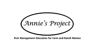 ANNIE'S PROJECT RISK MANAGEMENT EDUCATION FOR FARM AND RANCH WOMEN logo