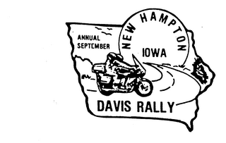 ANNUAL SEPTEMBER NEW HAMPTON IOWA DAVIS RALLY logo