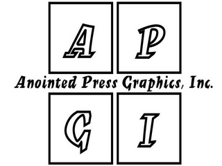 ANOINTED PRESS GRAPHICS, INC. APGI logo