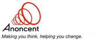 ANONCENT MAKING YOU THINK, HELPING YOU CHANGE. logo