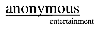 ANONYMOUS ENTERTAINMENT logo